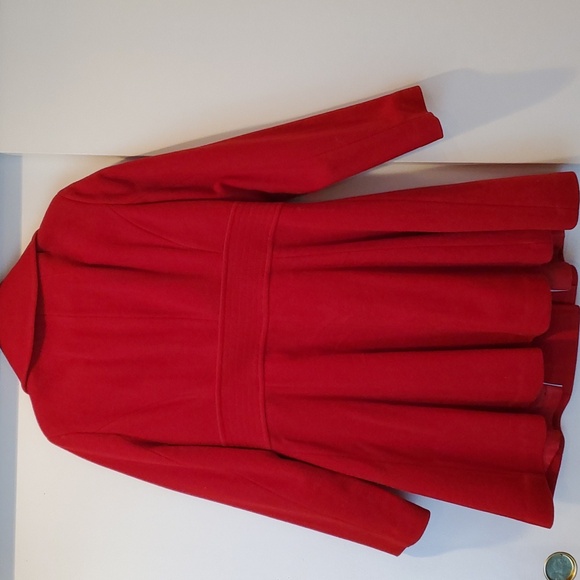 Red Wool Peacoat - Picture 5 of 7